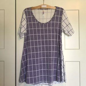 Purple and white Perfect T by LuLaRoe